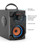 Massive Portable Bluetooth Speaker With Subwoofer And Light Show Wireless Stereo Four Point Two FM Radio LED Lights Equalizer Booming Bass