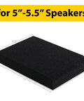Studio Monitor Isolation Pads For 5 Inch Monitors, 2 Pack, High Density Acoustic Foam, black pad sizing guide