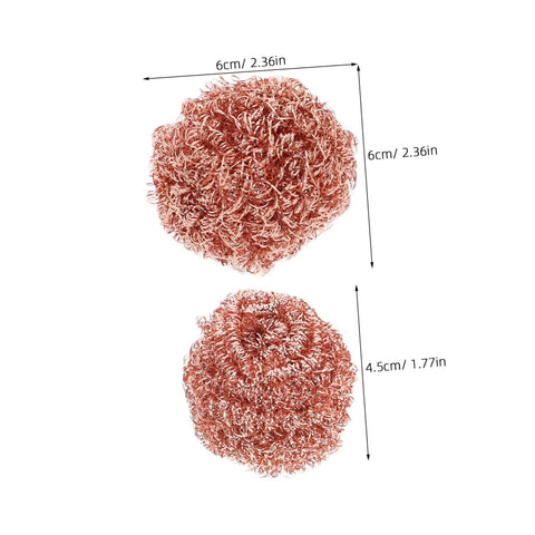 Six Pack Soldering Tip Copper Wire Sponge Balls For Efficient Tin Removal And Clean Tip, 60x60x45 mm, close-up view