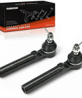 2 Front Outer Tie Rod Ends For Honda CR-V 2007-2011 North American Models, black steel threaded ends