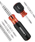 Must-Have Two-Piece Multi-Screwdriver Set with 11-in-1 Standard and 5-in-1 Stubby Bit Kit, Premium S2 Steel Bits, Ergonomic Handy Grip