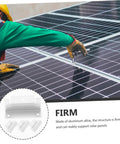 Person installing RV Roof Solar Panel Z Brackets Kit For Quick Install Mounting Brackets Aluminum Alloy Clamp System