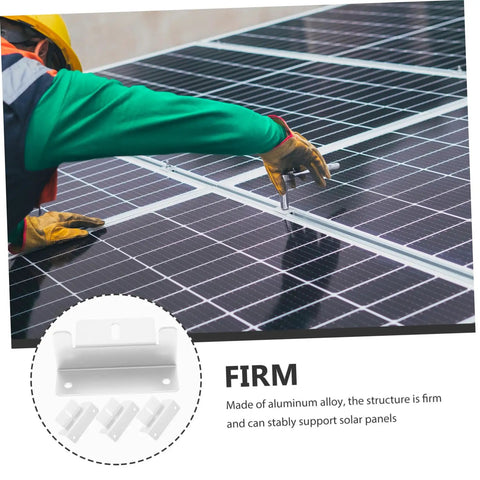 Person installing RV Roof Solar Panel Z Brackets Kit For Quick Install Mounting Brackets Aluminum Alloy Clamp System