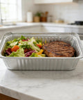 60 Pack Aluminum Foil Pans With Lids, 8.5 By 6 Inch, 2.25 Lb Capacity, Includes 60 Cardboard Covers, Disposable Bakeware With Food