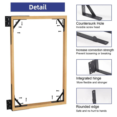 Two Pack Anti Sag Gate Hardware Kit For Wood Fence Gates Heavy Duty No Sag System With Anti Twist Gate Frame Corner Brackets Withstand Up To 150 Lbs Per Gate