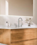 Sleek Chrome Widespread 8 Inch 3-Hole 2-Handle Bathroom Faucet With Valve And Metal Pop-Up Drain Assembly Lead-Free Easy Install