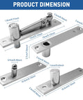 Heavy Duty Pivot Door Hinges For Wood Doors With 360 Degree Shaft Stainless Steel Pivot Hinge System dimensions shown