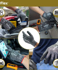 Cut Resistant Industrial Gloves With Nylon Spandex And Foam Nitrile Palm For Fabrication And Automotive Work Featuring 18 Gauge Protection For Durable Fit And Dexterity Lightweight And Flexible For Long Shifts Large Grey 12 Pairs in various work environments