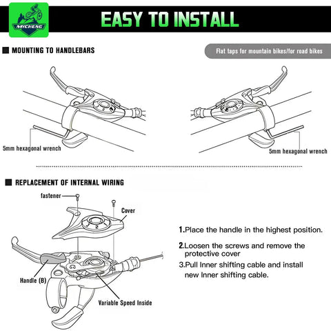 Installation guide for 3x7 21 Speed Bike Shifter And Brake Lever Set For Mountain Road BMX MTB Bicycle Upgraded Shifting And Braking Aluminum Alloy Build