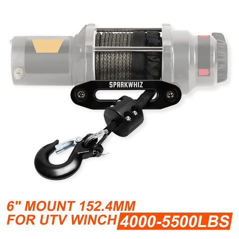 Synthetic Winch Rope Kit 1/4 Inch By 50 Feet 10000LBS With Protective Sleeve, Heavy Duty Hook, Fairlead, Stopper And Hardware