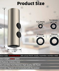 Heavy Duty Stainless Steel Kitchen Faucet Head Replacement Built For No Sweat Upgrades with dimensions and brushed nickel finish.