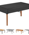 Heavy Duty Rectangular Outdoor Table Cover Waterproof UV Shield Windproof 60 Inch Long 38 Inch Wide Patio Table Protector