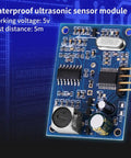 Waterproof Ultrasonic Sensor Module With 2.5M Cable For Arduino And DIY Projects, showing circuit board design and transducer.