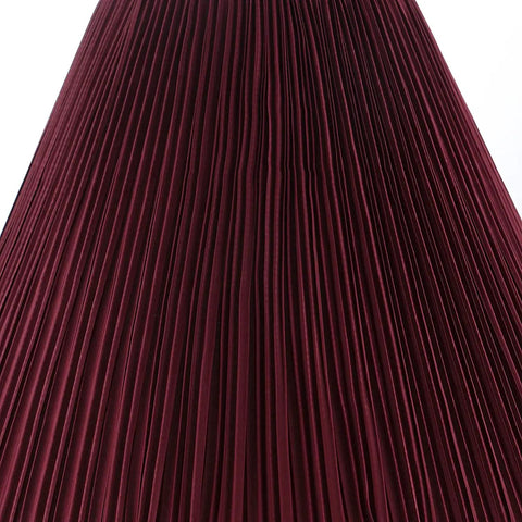 Close-up pleated fabric of Rich Red Empire Pleated Spider Lamp Shade With Brass Fitter Dope Classic Look 6 Inch Top 16 Inch Bottom 12 Inch Slant