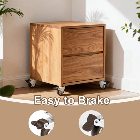 Wooden cabinet with focus keyword: 2 Inch Swivel Caster Wheels For Furniture Set Of 4, Heavy Duty Rubber Casters With Locking Plate.