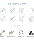 Diagram of High Pressure Shower Head With Handheld Sprayer 8 Spray Settings Spot Resist Brushed Nickel Finish Easy Install.