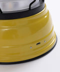 Close-up of charging port on Dusty Yellow Forest Lantern Vintage Rechargeable Led Lantern With Adjustable Brightness Battery Operated Camping Light