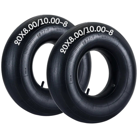 2 Pack Beefy Heavy Duty Inner Tubes Fit 20x8.00-8 Through 20x10-8 Universal Tire Tubes With TR13 Straight Valve for mowers and ATVs
