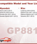 Engine Air Filter Replacement For Hyundai Sonata Santa Fe Azera Kia Optima Sorento Cadenza compatibility list with models