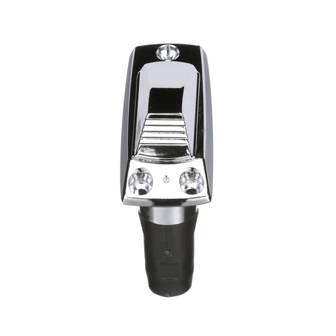 Rectangle 2-Pin Base for 12-Degree Angled Light Pole With Swivel Cover, Zamak Finish, 4 Inches By 1 And 5 Eighths Inches front view