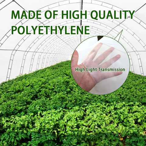 6 Mil Greenhouse Plastic Film Sheeting Cover 8 By 26 Feet UV Resistant Clear Polyethylene Film For Hoop Houses Gardening Farming And Agriculture Tough Transparent Easy To Install