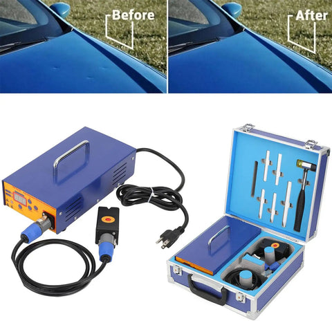 Induction Dent Repair Kit 1380W Portable PDR Heater Gear Magnetic Induction Auto Body Repair System with tools and suitcase