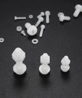 447 Piece White Nylon Pan Head Screws Bolts Nuts Washers Assortment Set M2 To M6 Metric Full Threaded Hex Head Fasteners