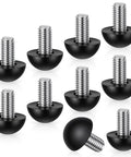 Stainless Steel M8 Adjustable Furniture Leg Levelers Set With Screw In Feet And Nylon Base, set of 10, for tables and chairs