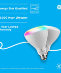 Color Changing BR30 LED Flood Light Bulbs Four Pack, WiFi Smart Bulbs For Home, Energy Star, 15,000 Hour Lifespan