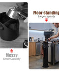 18L Coffee Knock Box For Coffee Shops, Bars And Home, Floor Standing Commercial Espresso Grounds Bin With Removable Inner Bucket in a café setting