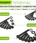 Massive 1710 Piece Metric Bolt Set With M2 M3 M4 Screws Nuts Washers Hex Socket Head Cap Screws 12.9 Alloy Steel Pro Grade