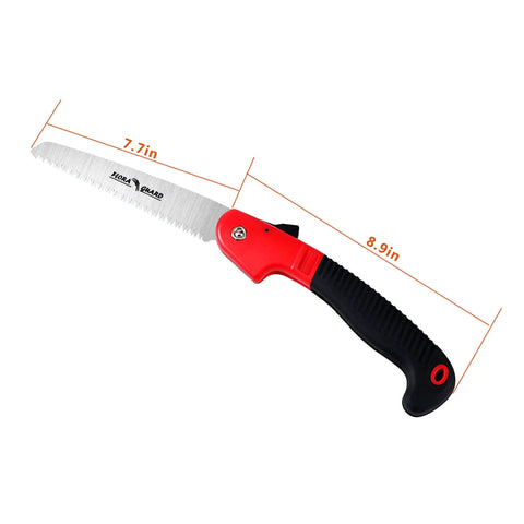 Folding Pruning Saw With Triple Cut Razor Teeth For Quick Wood Cutting And Tree Trimming On Camping Runs 7.7 Inch High Carbon Steel Blade Ergonomic Handle