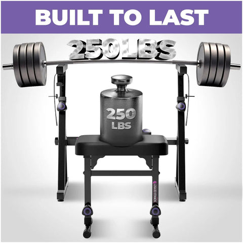 Heavy Duty Portable Keyboard Stand And Adjustable Bench Set for 54 to 88 Key Pianos showing 250 lb weight capacity