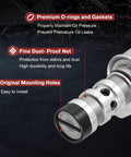 Close-up of VVT Solenoid Oil Control Valve For Chevy Cruze Sonic Trax Aveo Aveo5 G3 Astra 2008 2020 1.6L And 1.8L Engines 2 Pack Replacement Engine Variable Valve Timing Solenoid For GM Cars, featuring fine dust-proof net and mounting details.