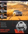 Two Front Wheel Bearing And Hub Assembly With ABS For 2002 2009 Chevy Trailblazer in sand dunes showcasing high-load capacity