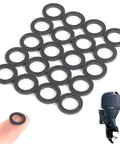 20 Pack Black Lower Gear Case Oil Drain Gaskets For Yamaha 90430-08020-00 And 90430-08003-00 for 4 Stroke Outboard Motors