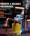 Portable 1/8 Inch Spot Welder With 1.5KVA Input Capacity, handheld welding gun for steel sheet metal, demonstrating spark welding