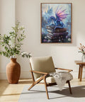 Living room with Dope Dragon Diamond Painting Kit For Adults 5D Full Drill DIY Diamond Art Set, dragon art on wall, 12x16 inch
