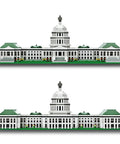 Epic Capitol Building Micro Mini Blocks Set With 2888 Pieces Realistic United States Landmark Build featuring vestibule and flowers