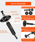 Assembly guide for Inside Pipe Cutter Kit With Six Saw Tooth Blades Three Inch Scale One Quarter Inch Hex Shank Pro Grade Versatile Cutter