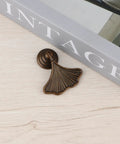 Fresh Ginkgo Leaf Drawer Pulls Set Of Four Dope Copper Dresser Knobs For Cabinets And Drawers Top Shelf Zinc Alloy Furniture Handles with smooth ginkgo design.