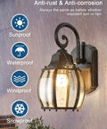 Two Pack Dusk To Dawn Sensor Outdoor Wall Sconce With Photocell Outdoor Wall Light Waterproof Aluminum Porch Light in rain