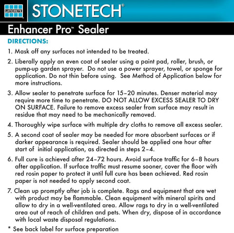 Top Tier Stone Sealer Brings Back That Badass Slab Yard Glow On Natural Rock Surfaces with Application Directions and Instructions