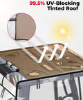 KEMIMOTO forklift rain cover with rear window; clear 0.5mm PVC, UV-blocking, fits forklifts up to 6000 lb, 55-inch top