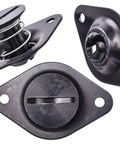 Trusted Pro Shop Quarter Turn Fasteners 7/16 Inch Shank Diameter Matte Black Quick Release Cam Lever Slotted Drive showing three fasteners.