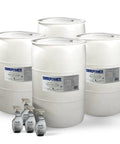 Straight Up Heavy Duty Industrial Degreaser And All Purpose Cleaner, 55 Gallon Bulk Drum With Four Refillable Spray Bottles displayed.