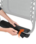Installing Two Pack Zero Gravity Chair Foot Rest Cushions For Outdoor Recliners, Anti Gravity Folding Lounge Footpads, Black Set Of Two