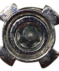 Close-up of a 1/4 in x 3-1/8 in Star Drive Carbon Steel TopStar screw head for doors, windows, cabinets, and coffered ceilings.