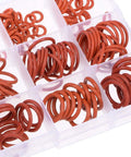 All In One Silicone O Ring Kit 225 Pieces With 15 Metric Sizes VMQ Sealing Gasket Set In Red 50 Shore Hardness Durable Rubber O Rings For Home Repair Automotive Plumbing And DIY Projects Includes Clear Storage Case, red O-rings in clear compartment case