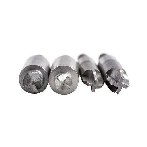 Primer Pocket Reamer And Crimp Remover Kit With Uniformer Set Large And Small Sizes for Reloading tools close-up, side view